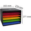 Exacompta 305798D Iderama desktop sorter 5 compartments landscape format rainbow colours