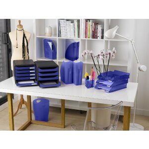 Iderama 3097203D Drawer box Big Box Plus 5 open drawers royal blue