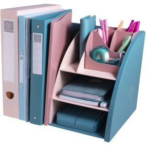 Exacompta 394606D Desktop Organiser Skandi Pacific Blue Nude