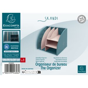 Exacompta 394606D Desktop Organiser Skandi Pacific Blue Nude