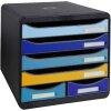 Exacompta 3124202D Drawer box BIG BOX MAXI 6 drawers Bee Blue