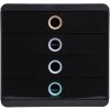 Exacompta 314496D Aquarel drawer box 4 compartments A4+ black assorted colours