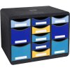 Exacompta 3137202D Drawer box STORE BOX MULTI 11 drawers Bee Blue Assorted