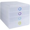 Exacompta Chromaline drawer box 4 drawers POP-BOX for A4+ documents