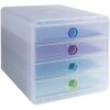 Exacompta Chromaline drawer box 4 drawers POP-BOX for A4+ documents