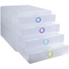 Exacompta Chromaline drawer box 4 drawers POP-BOX for A4+ documents