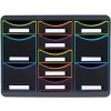 Exacompta drawer box STORE BOX MULTI 11 drawers Black Office Black