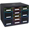 Exacompta drawer box STORE BOX MULTI 11 drawers Black Office Black