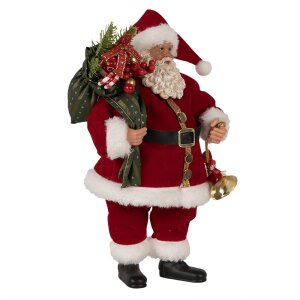 Clayre & Eef 65597 Father Christmas Decoration Red White 17x10x27 cm