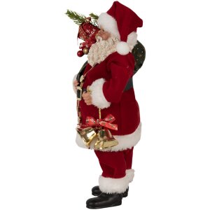 Clayre & Eef 65597 Father Christmas Decoration Red White 17x10x27 cm