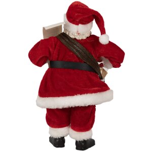 Clayre Eef Santa Claus Christmas decoration 27 cm red plastic country style