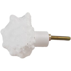 Clayre & Eef 65733 Door Knob Shell White 10x5x6 cm...