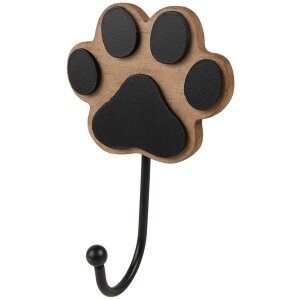 Clayre & Eef 65735 Wall hook dog paw brown wood metal...