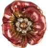 Clayre & Eef 65742 Doorknob Red Gold Botanical Ø 4x3 cm