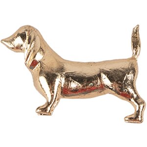 Clayre Eef Door Knob Dog Gold Coloured Iron 6x4x4 cm...