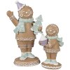 Clayre & Eef 6PR4321 Decoration gingerbread man 9x5x16 cm