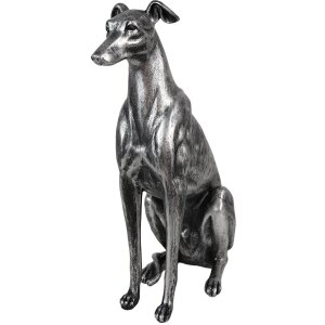 Clayre & Eef 6PR5068 Decoration Dog Silver coloured...