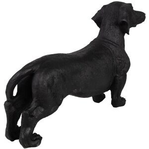 Clayre & Eef 6PR5070 Decoration Dog Black 37x11x23 cm Polyresin