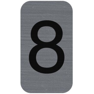 Exacompta information signs self-adhesive aluminium 2,5x4,4cm grey digits 0-9