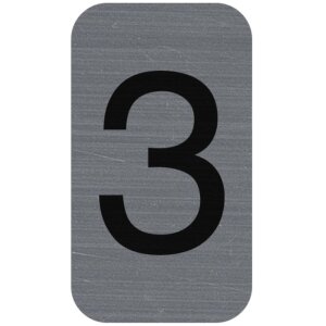 Exacompta information signs self-adhesive aluminium 2,5x4,4cm grey digits 0-9