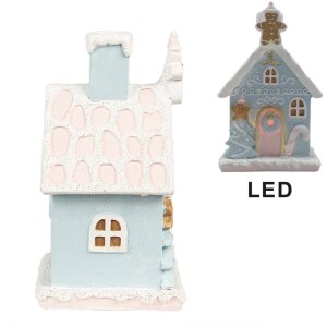 Clayre & Eef 6PR4200 Decoration House with LED 9x8x15 cm