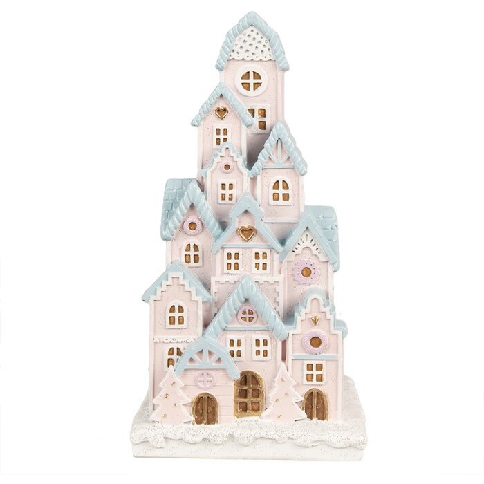 Clayre & Eef 6PR4202 Decoration House with LED 13x13x26 cm