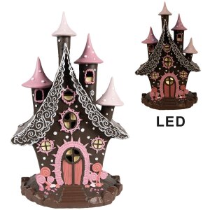 Clayre & Eef 6PR4240 Decoration house with LED...