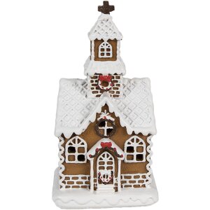 Clayre & Eef 6PR4304 Decoration House with LED 8x7x15 cm