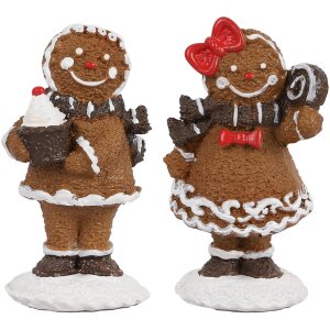 Clayre & Eef 6PR4306 Decoration gingerbread man set...