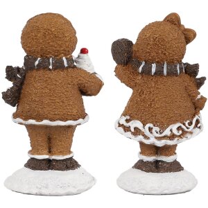 Clayre & Eef 6PR4306 Decoration gingerbread man set...