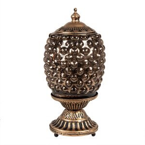 Clayre Eef LED Lantern Bronze coloured glass Boho...