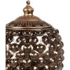 Clayre Eef LED Lantern Bronze coloured glass Boho Ø 10x20 cm 2xAAA batteries