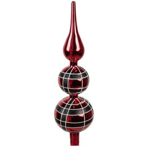 Clayre Eef 6GL4652 Christmas Tree Topper Red Glass...