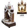 Clayre Eef 6PR4312 Gingerbread House LED Music Christmas Decoration 20x11x27 cm Brown