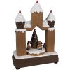 Clayre Eef 6PR4312 Gingerbread House LED Music Christmas Decoration 20x11x27 cm Brown