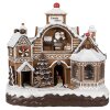 Clayre Eef Christmas Decoration Gingerbread House LED Music 33x17x30 cm Brown