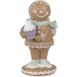 Clayre Eef Christmas figurine gingerbread man 11 cm brown...