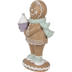 Clayre Eef Christmas figurine gingerbread man 11 cm brown...