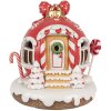 Clayre Eef 6PR4340 Gingerbread House LED Red Polyresin Country Style Christmas