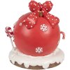 Clayre Eef 6PR4340 Gingerbread House LED Red Polyresin Country Style Christmas