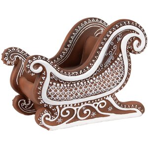 Clayre Eef Christmas decoration figure sleigh gingerbread...