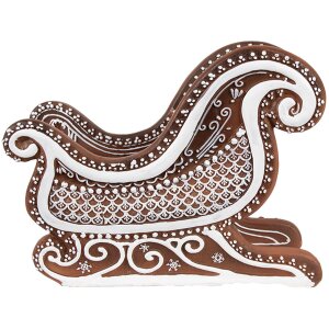 Clayre Eef Christmas decoration figure sleigh gingerbread...