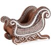 Clayre Eef Christmas decoration figure sleigh gingerbread look 20x12x15 cm brown