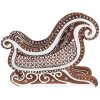 Clayre Eef Christmas decoration figure sleigh gingerbread look 20x12x15 cm brown