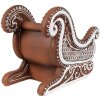 Clayre Eef Christmas decoration figure sleigh gingerbread look 20x12x15 cm brown