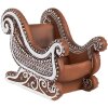 Clayre Eef Christmas decoration figure sleigh gingerbread look 20x12x15 cm brown