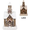 Clayre & Eef Gingerbread House with LED 13x11x25 cm Polyresin Christmas Decoration