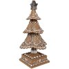 Clayre & Eef Christmas Decoration Tree Ø18x32cm Brown Gingerbread Design Polyresin