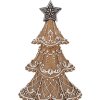 Clayre & Eef Christmas Decoration Tree Ø18x32cm Brown Gingerbread Design Polyresin