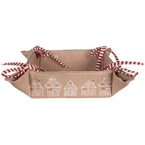 Clayre Eef Bread Basket Gingerbread House 35x35x8 cm...